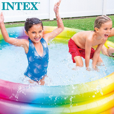 PISCINA 3 AROS MULTICOLOR 168X38